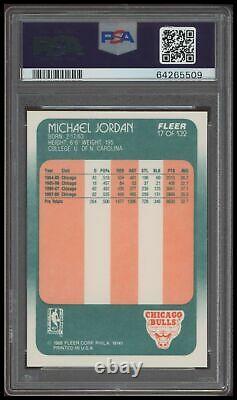 1988 Fleer Michael Jordan PSA 8 NMMT #17 NBA Basketball Card