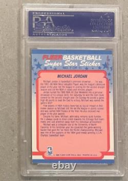 1988 Fleer Michael Jordan Sticker PSA 8