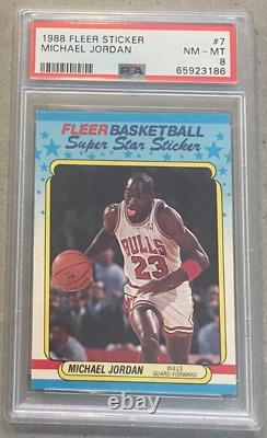 1988 Fleer Michael Jordan Sticker PSA 8 New Label New, Important Info Below