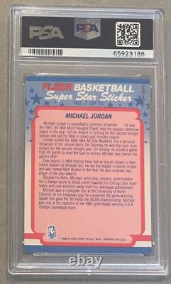 1988 Fleer Michael Jordan Sticker PSA 8 New Label New, Important Info Below