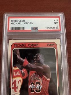 1988 Fleet Michael Jordan Psa 7 Chicago Bulls NBA