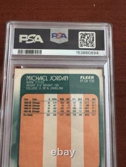 1988 Fleet Michael Jordan Psa 7 Chicago Bulls NBA