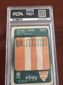 1988 Fleet Michael Jordan Psa 7 Chicago Bulls NBA