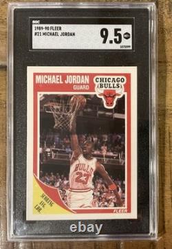 1989-90 Fleer #21 Michael Jordan Sgc 9.5 Mt+