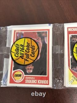 1989-90 Fleer Basketball RACK Pack Michael Jordan Front Magic Johnson Sticker