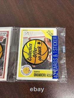 1989 Fleer Basketball Rack Pack Michael Jordan Showing Top Isiah Thomas Sticker