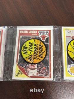 1989 Fleer Basketball Rack Pack Michael Jordan Showing Top Isiah Thomas Sticker