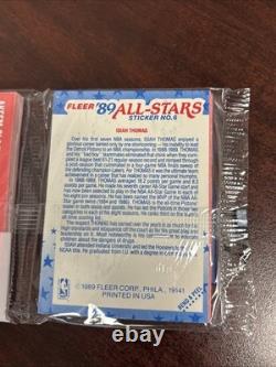 1989 Fleer Basketball Rack Pack Michael Jordan Showing Top Isiah Thomas Sticker