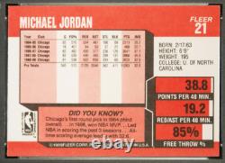 1989 Fleer Michael Jordan #21 NBA Basketball Card Chicago Bulls PSA 9