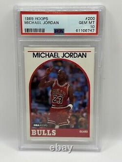 1989 Hoops #200 Michael Jordan Gem Mint Psa 10 Chicago Bulls Goat Hof
