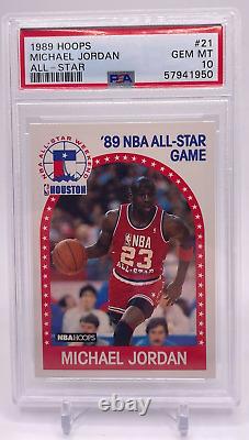 1989 Hoops Michael Jordan All Star #21 PSA 10 GEM MINT Chicago Bulls