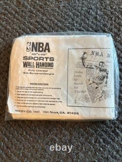 1989 Michael Jordan Nikry NBA Wall Hanging 40x45 Silk Screen NOS Vtg New In Bag