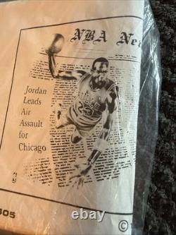 1989 Michael Jordan Nikry NBA Wall Hanging 40x45 Silk Screen NOS Vtg New In Bag