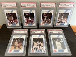 1989 Michael Jordan PSA 9 (7) COMPLETE UNC Collegiate Collection