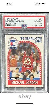 1989 NBA Hoops Michael Jordan All Star #21 Mint PSA 10 Chicago Bulls