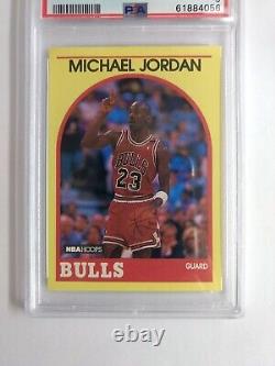 1990 90 Hoops Superstars Michael Jordan #12, Rare Yellow Border, Graded PSA 9