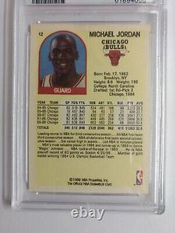 1990 90 Hoops Superstars Michael Jordan #12, Rare Yellow Border, Graded PSA 9