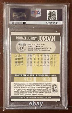 1990-91 Fleer #26 Michael Jordan Bulls HOF PSA 10 Gem Mint