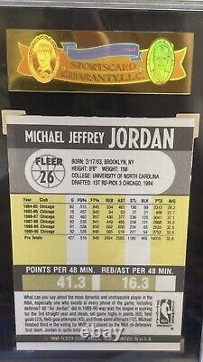 1990-91 Fleer #26 Michael Jordan SGC 98=Gem Mint 10! Iconic Slam Dunk Card