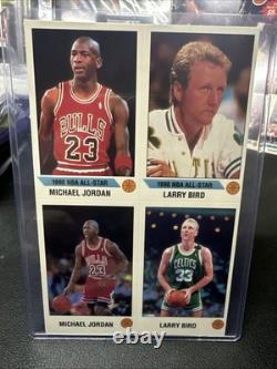 1990/91 HAND CUT 2 MICHAEL JORDAN Chicago Bulls 23, 2 BIRD Boston Celtics 33