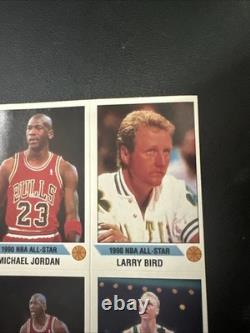 1990/91 HAND CUT 2 MICHAEL JORDAN Chicago Bulls 23, 2 BIRD Boston Celtics 33