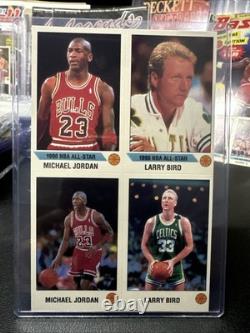 1990/91 HAND CUT 2 MICHAEL JORDAN Chicago Bulls 23, 2 BIRD Boston Celtics 33