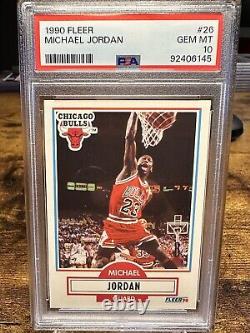 1990 Fleer Basketball #26 Michael Jordan Chicago Bulls HOF PSA 10 GEM MINT