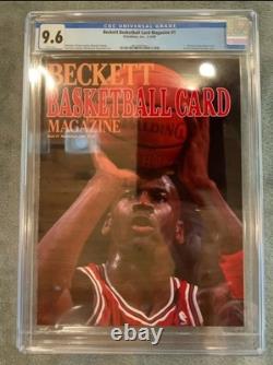 1990 Michael Jordan Cover Beckett NBA Basketball Card Magazine #1 Graded CGC 9.6