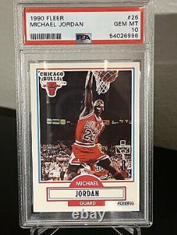 1990 Michael Jordan Fleer #26 Chicago Bulls Graded PSA 10 Gem Mint