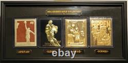 1990s NBA Legends Gold Collection Framed Jordan Kobe Shaq Pippen Wall Art
