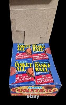 1991-92 Fleer Series 1 Basketball FASC Wax Box 36 Packs Michael Jordan Provision