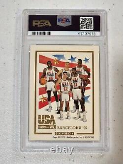 1991-92 Skybox USA Basketball Team Card PSA 10 Michael Jordan Bird Magic Rare