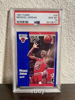 1991 Fleer Michael Jordan #29 PSA 10 Chicago Bulls NBA Basketball