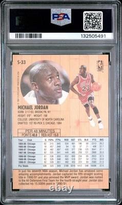 1991 Fleer Michael Jordan Tony's Pizza #S-33 Rare SP Near Mint PSA 7