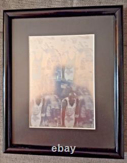 1991 Framed Michael Jordan Upper Deck Hologram Uncut Sheet 4 cards AW1