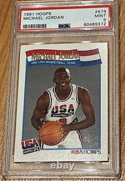 1991 Hoops Michael Jordan Olympics USA Basketball PSA 9 Mint 579