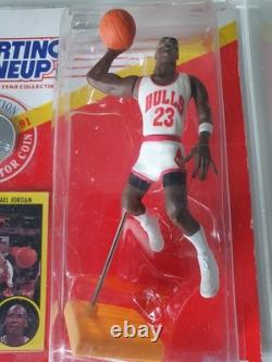 1991 Kenner Starting Lineup Michael Jordan Figurine Sealed Figure Coin & Card