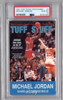 1991 Tuff Stuff Postcard #5 Michael Jordan Psa 10 Card Low Pop 6 Rare Card