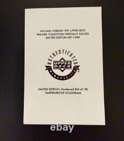 1991 Upper Deck Autograph Michael Jordan AUTO UD Signed Art Card Limited #34/100