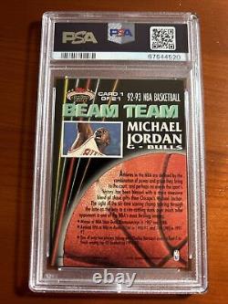 1992-93 Stadium Club Michael Jordan #1 Beam Team PSA 8 NM-MT