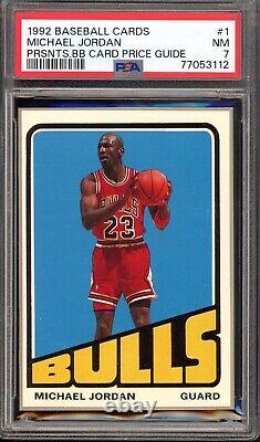 1992 Card Price Guide Presents #1 MICHAEL JORDAN PSA 7 RARE Basketball Card