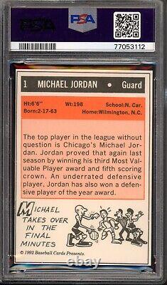 1992 Card Price Guide Presents #1 MICHAEL JORDAN PSA 7 RARE Basketball Card