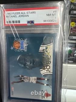 1992 Michael Jordan Fleer All Stars PSA 8 Bulls Basketball