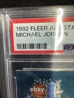 1992 Michael Jordan Fleer All Stars PSA 8 Bulls Basketball