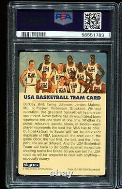 1992 Skybox USA Basketball Plastic Card MICHAEL JORDAN Dream Team PSA 9 Mint