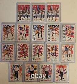 1992 Skybox USA Dream Team Barcelona Full 17 Card Set Cards #530-546 All HOF