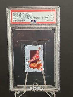 1992 St Vincent Us Olympic Basketball Stamps Michael Jordan Hof Psa 8