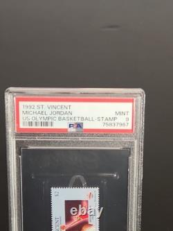 1992 St Vincent Us Olympic Basketball Stamps Michael Jordan Hof Psa 8