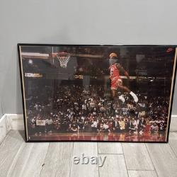 1992 Vintage Nike Michael Jordan 1988 NBA Slam Dunk Contest Poster 23x35 Bulls