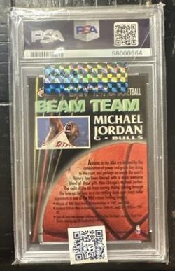 1992 stadium club beam team michael jordan psa 9
